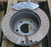 This front brake disc was from a Jeep Cherokee used on the school run!! The owner had skipped a service.